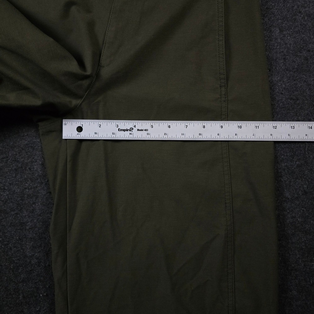 Uniqlo Olive Green Barrel Pants Wide Leg Baker Fatigue Womens 26-27 (Fits 30x29) - Picture 8 of 12
